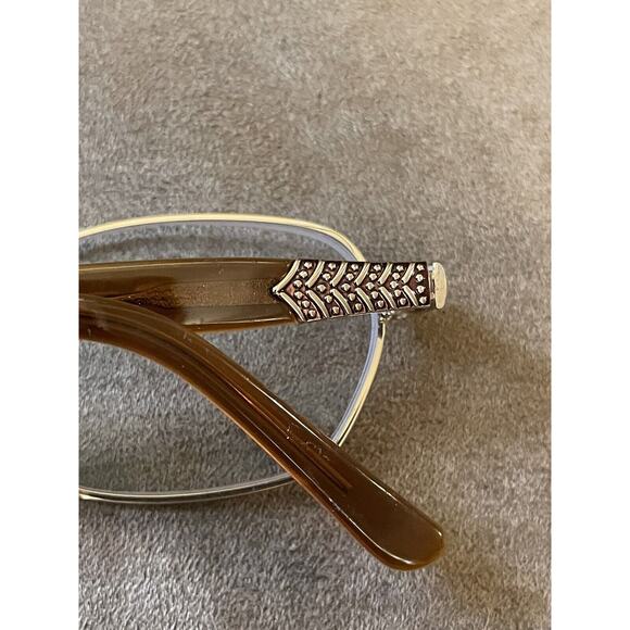 Sophia Loren M246 168 Eyeglasses Sunglasses Frames Brown Gold Round Full Rim 120 - Picture 3 of 8